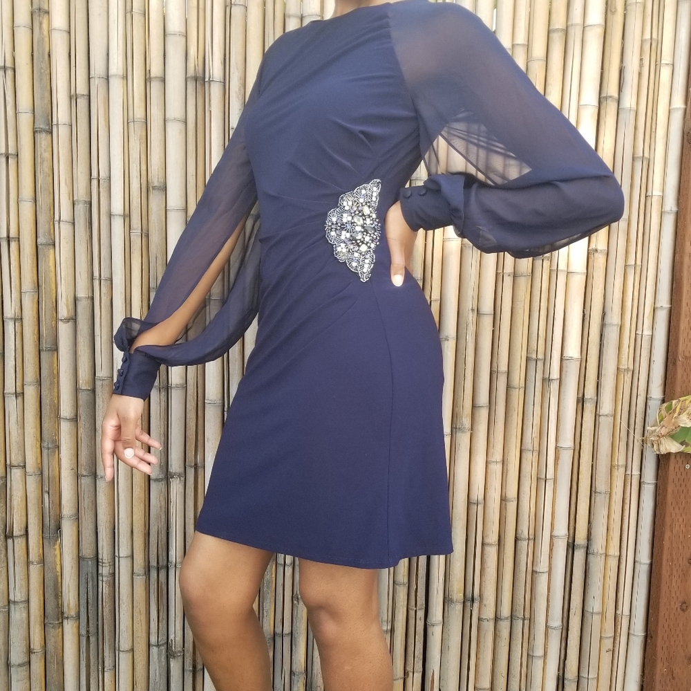 Elegant Navy Blue Dress